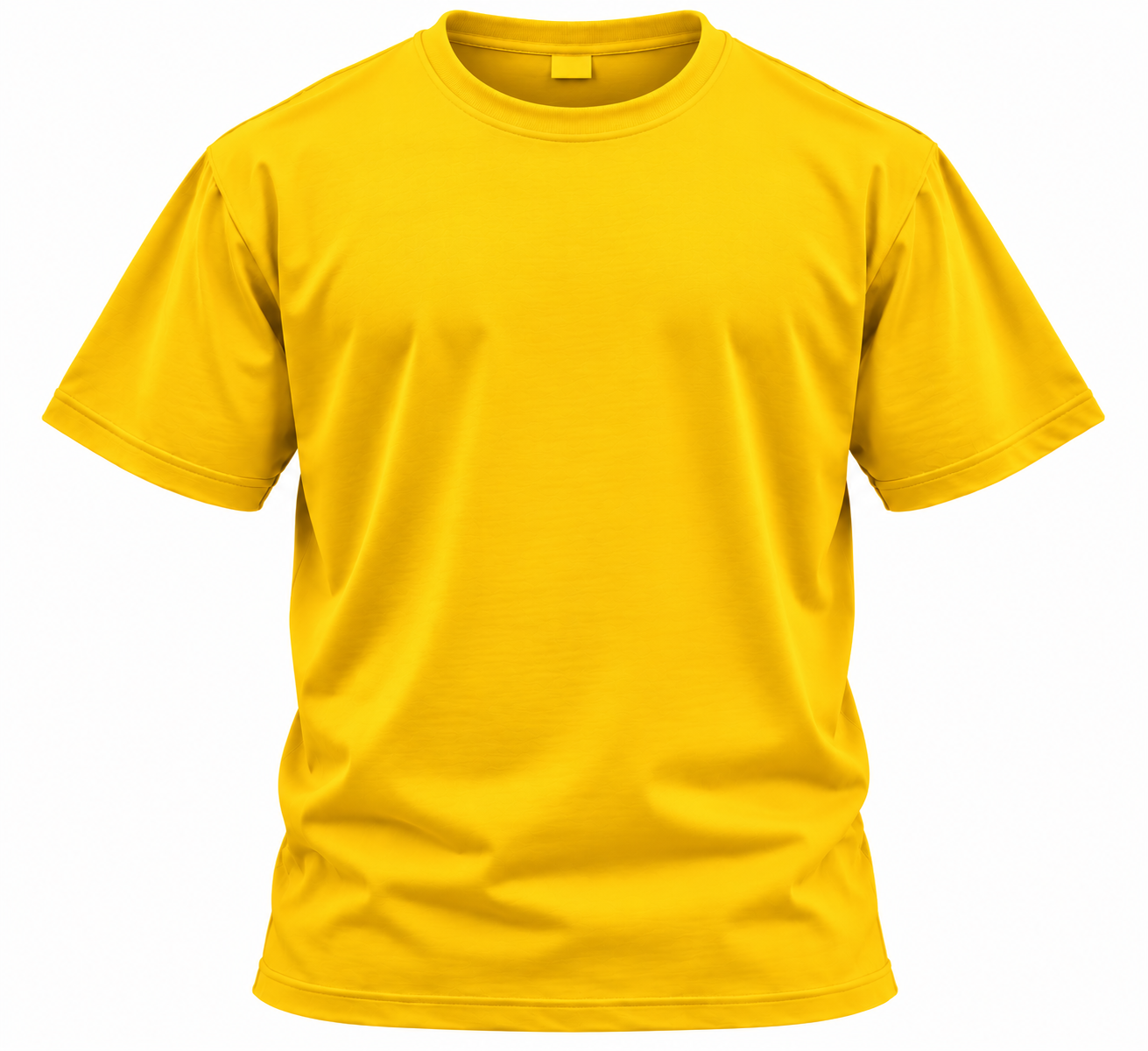 Cotton Round Neck T-Shirt (yellow)