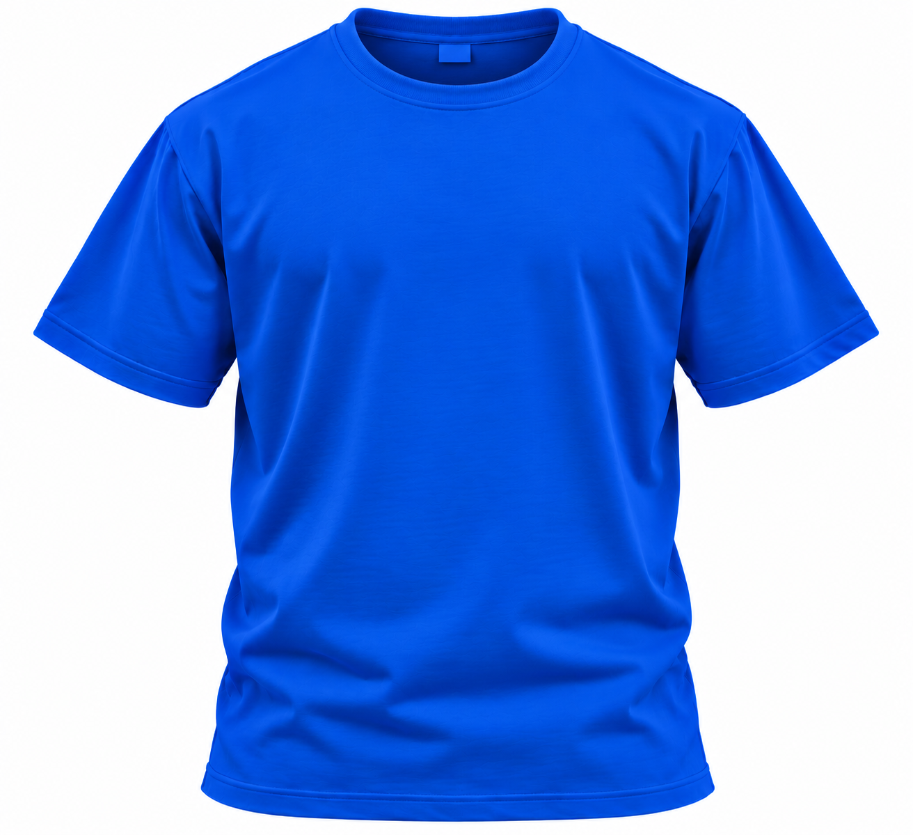 Cotton Round Neck T-Shirt (Royal Blue)