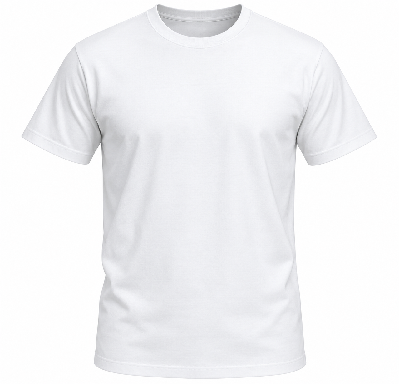 Cotton Round Neck T-Shirt (White)